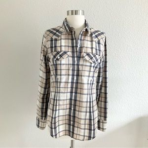 Club Monaco Plaid Light Flannel Shirt